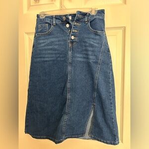 tiff s y2k denim midi skirt